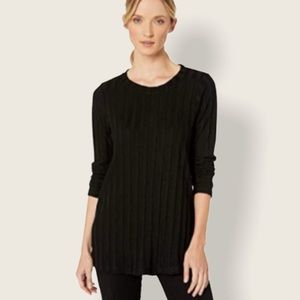 NWOT Bobeau Black Ribbed Tunic size XS